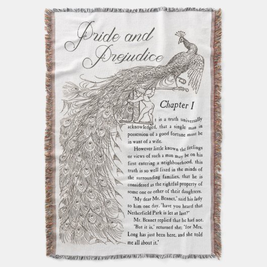 Pride & Prejudice Throw Deken (Voorkant Verticaal)