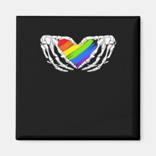 Pride - Pride Skeleton Handen met Heart 2 Classic Magneet