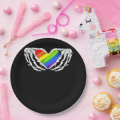 Pride - Pride Skeleton Handen met Heart 2 Classic Papieren Bordje (Feest)