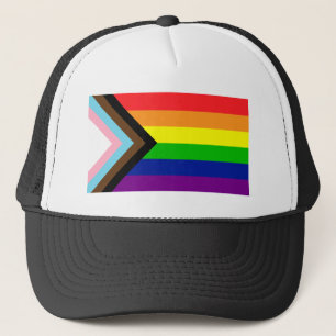 Pride Progress Flag - Trans en POC inclusief Trucker Pet