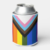 Pride Progress-vlag Blikjeskoeler (Blikje Voorkant)
