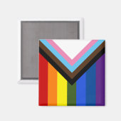 Pride Progress-vlag Magneet (Voorkant / Achterkant)