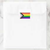 Pride Progress-vlag Vierkante Sticker (Tas)
