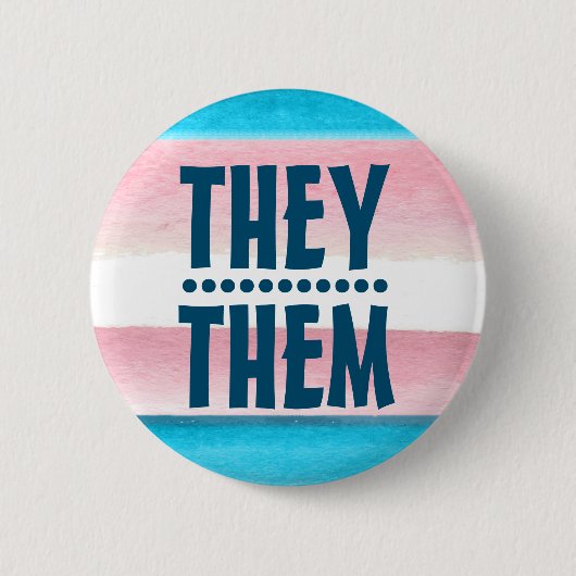 PRIDE PRONOUN THEMA/HEN BADGE Button (Voorkant)