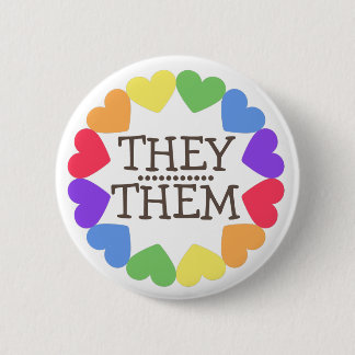 PRIDE PRONOUN THEMA/HEN BADGE Button