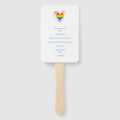 Pride Raimbow Heart All LGTB Weddings Handwaaier (Achterkant)