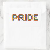 Pride | Rainbauze-brieven Rechthoekige Sticker (Tas)