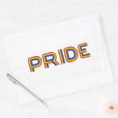 Pride | Rainbauze-brieven Rechthoekige Sticker (Envelop)