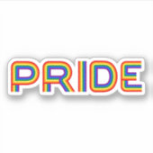 Pride | Rainbauze-brieven Sticker (Voorkant)