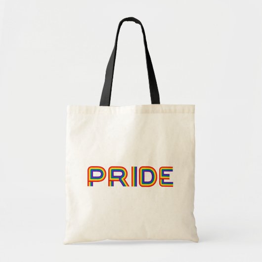 Pride | Rainbauze-brieven Tote Bag (Voorkant)