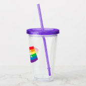 Pride Rainbow Flag Acryl Drinkbeker (Links)