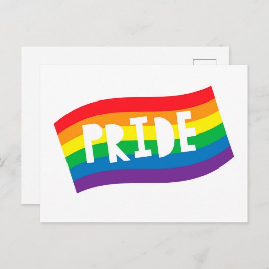 Pride Rainbow Flag Briefkaart (Voorkant / Achterkant)