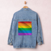 Pride Rainbow Flag Denim Jacket – LGBTQ+ Unisex (Hangar)