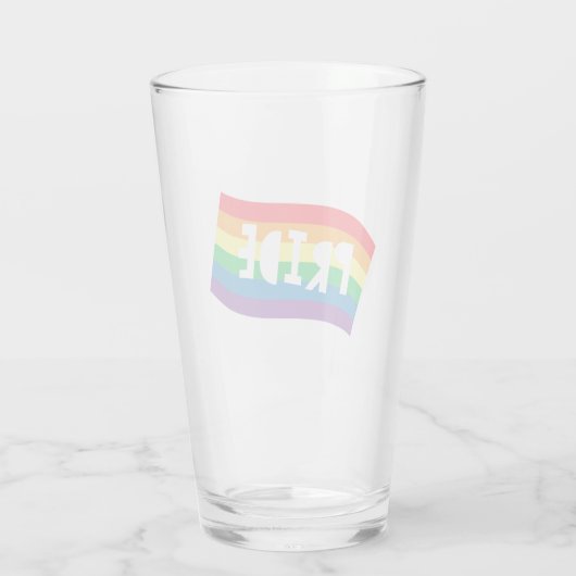 Pride Rainbow Flag Glas (Achterkant)