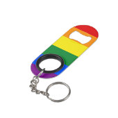 Pride Rainbow Flag Mini Flessenopener (Achterkant Gekanteld)