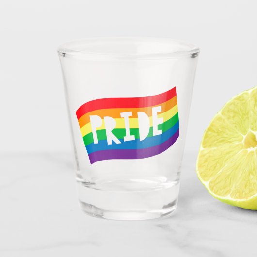 Pride Rainbow Flag Shot Glas (Voorkant)