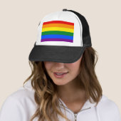 Pride Rainbow Flag Trucker Pet (In situ)