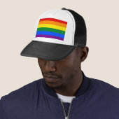 Pride Rainbow Flag Trucker Pet (In situ)