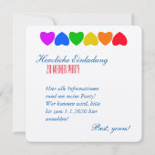 Pride Rainbow Heart Line Kaart (Achterkant)