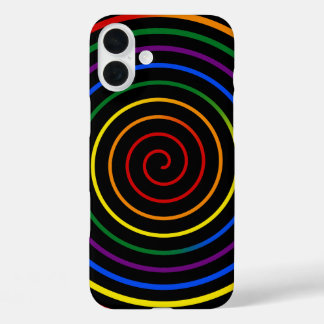 Pride Rainbow Hypnotized V2 iPhone 16 Plus Hoesje