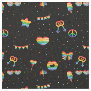 Pride Rainbow LGBT Gay Queer One Love Patroon Stof