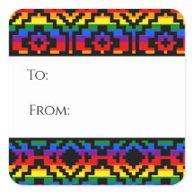 Pride Rainbow LGBTQ Geometric Gift Label Sticker