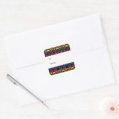 Pride Rainbow LGBTQ Geometric Gift Label Sticker (Envelop)