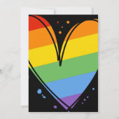 Pride Rainbow LGBTQ Heart Weddenschap Kaart (Achterkant)