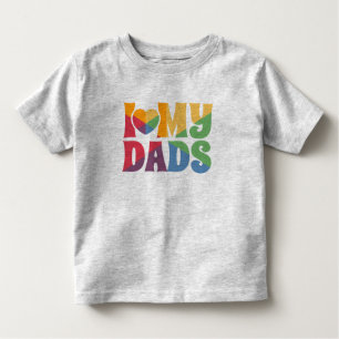 Pride Rainbow LGBTQ I Love My Dads Kinder Shirts