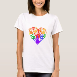 Pride Rainbow LGBTQ+ kleurrijk hart T-shirt