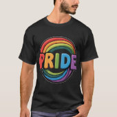 Pride Rainbow LGBTQ Mannen Basic Dark T-Shirt (Voorkant)