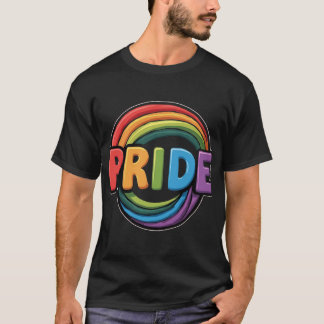 Pride Rainbow LGBTQ Mannen Basic Dark T-Shirt