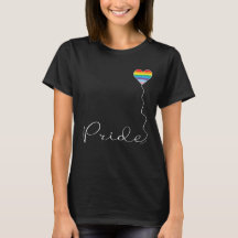 PRIDE Rainbow LGBTQIA Hart Ballon T-shirt