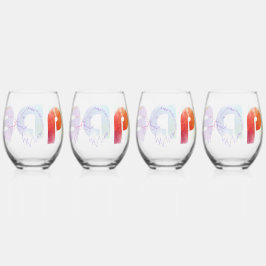 Pride Rainbow Lion Wijnglas Zonder Voet