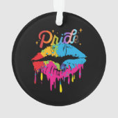 Pride Rainbow Lips | LGBTQ | Drippellips Ornament (achterkant)