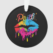 Pride Rainbow Lips | LGBTQ | Drippellips Ornament (voorkant)