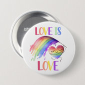 Pride Rainbow Love Button (Voorkant /achterkant)