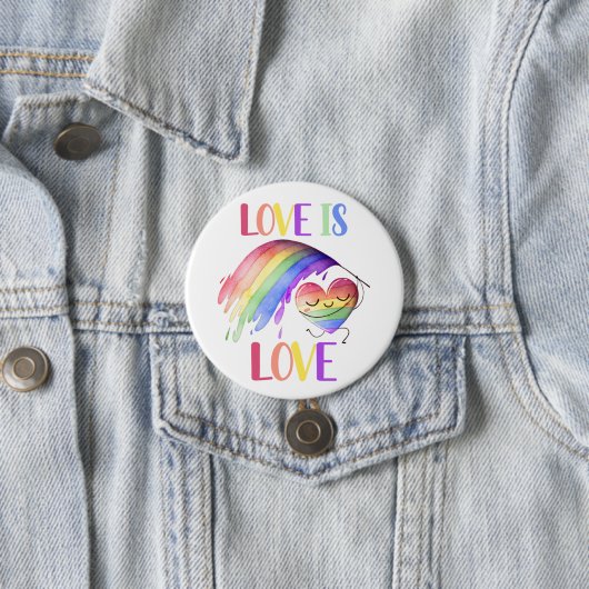 Pride Rainbow Love Button (In situ)