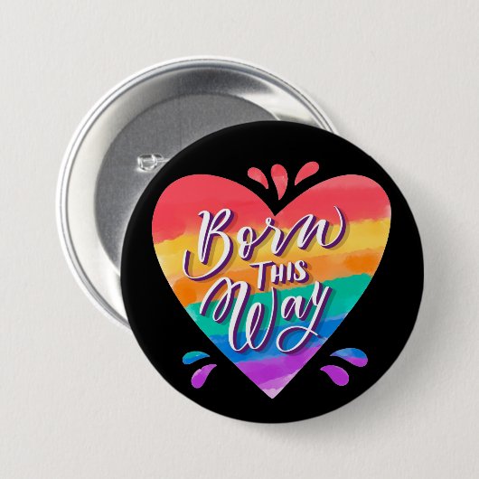 Pride Rainbow Love Button (Voorkant /achterkant)