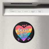 Pride Rainbow Love Magnet Magneet (Insitu (Vaatwasser))