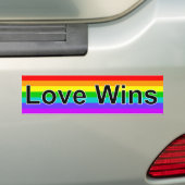 Pride Rainbow - Love Wins Bumpersticker (Op auto)