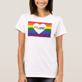 Pride Rainbow met hart T-shirt (Voorkant)
