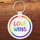 Pride Rainbow Metal Circle Sleutelhanger, 2" Sleutelhanger (Achterkant)