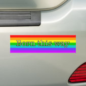 Pride Rainbow - Op deze manier geboren Bumpersticker (Op auto)