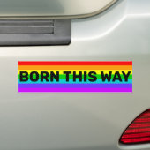 Pride Rainbow - Op deze manier geboren Bumpersticker (Op auto)