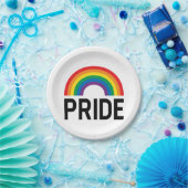 Pride Rainbow Papieren Bordje (Feest)