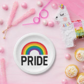 Pride Rainbow Papieren Bordje (Feest)
