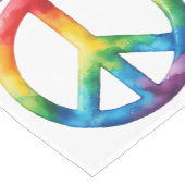 Pride Rainbow Peace Sign Korte Tafelloper (Hoek)