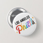 Pride Rainbow Pin met stadstempel - Los Angeles Ronde Button 5,7 Cm (Voorkant /achterkant)