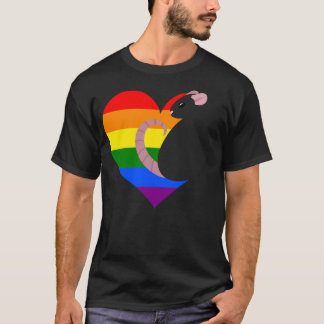 Pride Rainbow Rat - Zwart T-shirt